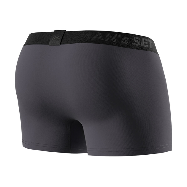 Чоловічі анатомічні бавовняні боксери MAN`s SET Intimate 2.1 Black Series графітові з кишенькою L - Фото 5 Чоловічі анатомічні бавовняні боксери MAN`s SET Intimate 2.1 Black Series графітові з кишенькою L - зображення 5