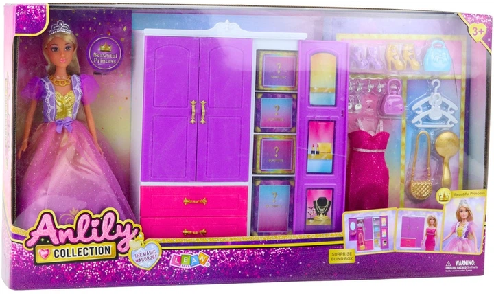 Лялька LEAN Toys Анлілі з гардеробом + аксесуари 24 шт (24486) - Фото 4 Лялька LEAN Toys Анлілі з гардеробом + аксесуари 24 шт (24486) - зображення 4