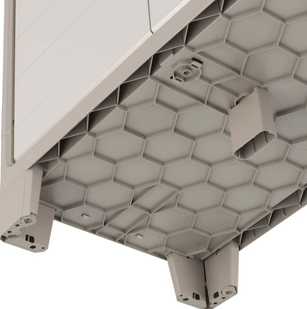 Шкаф багатофункціональний пластиковий Keter Kis Gulliver Cabinet Low 240862 бежевий - зображення 4