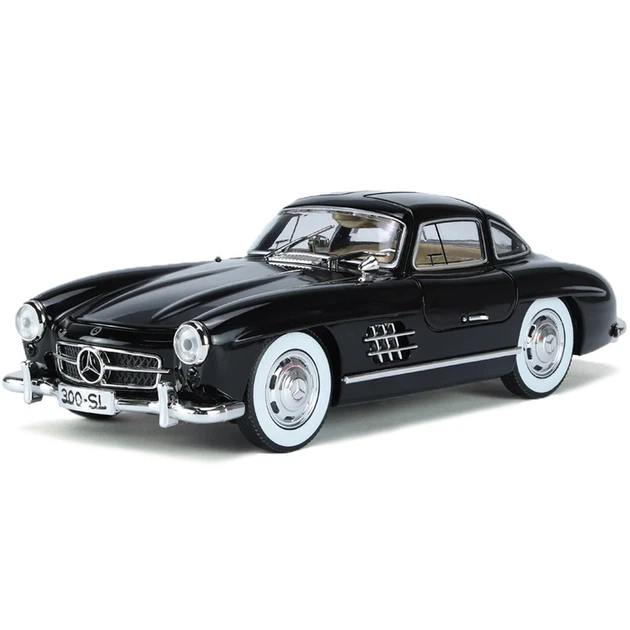 Металлическая модель Mercedes-Benz 300SL 1:24 инерционная машинка со светом и звуком, открывающиеся двери коллекционный автомобиль - изображение 2