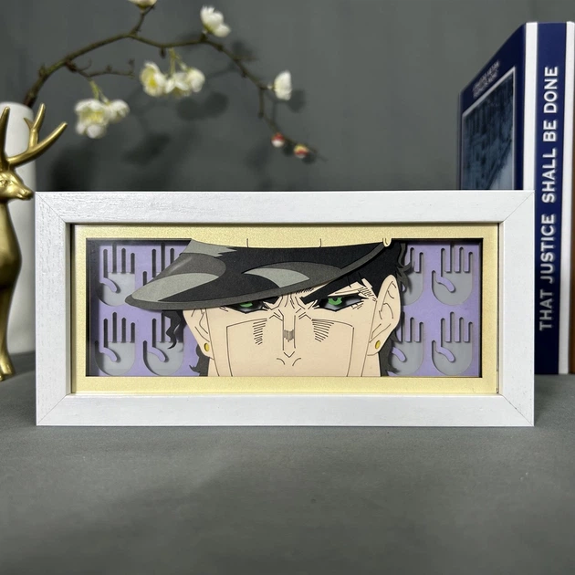 Многослойный Ночник лампа аниме Jotaro Kujo ДжоДжо светильник Джотаро Jojo RGB - изображение 3