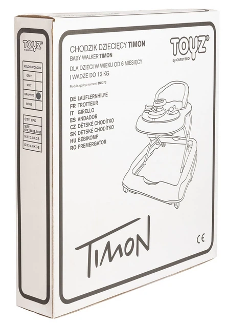 Chodzik dzieciecy Toyz by Caretero Timon 2 w 1 Graphite TOYZ-20767 (5908310398310) - Zdjęcie 9 Chodzik dzieciecy Toyz by Caretero Timon 2 w 1 Graphite TOYZ-20767 (5908310398310) - obraz 9