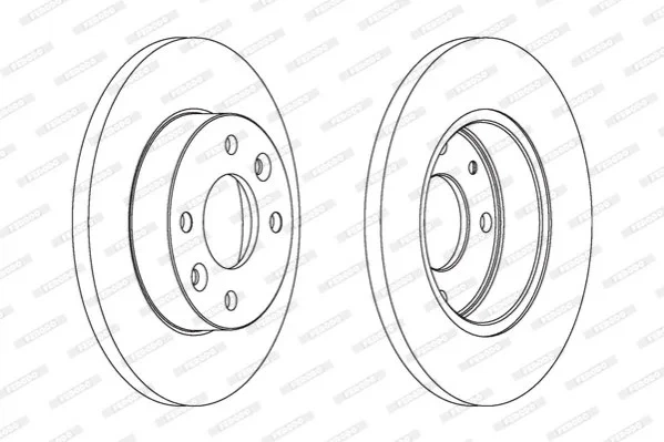Гальмівний диск FERODO DDF055C Renault Twingo, Clio, Megane, Sandero, Logan; Dacia Logan; Dodge RAM 1500 2677509716, 6001547684, 6001549211 - изображение 2