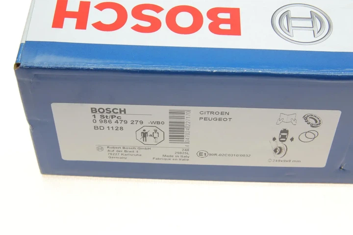 Тормозные диски BOSCH 0986479279 Peugeot 307; Citroen C4 424934, 4246Z9 - зображення 11