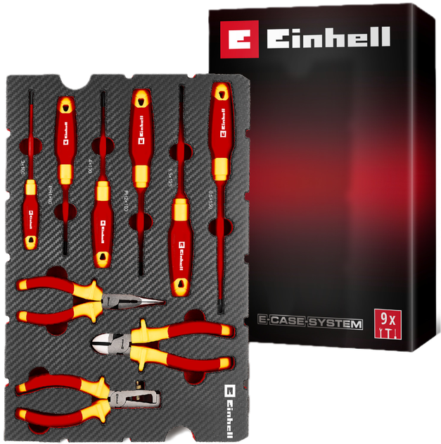 Набір інструментів Einhell E-Case VDE 9 предметів 49370524 (4009313705240) - Фото 1 Набір інструментів Einhell E-Case VDE 9 предметів 49370524 (4009313705240) - зображення 1