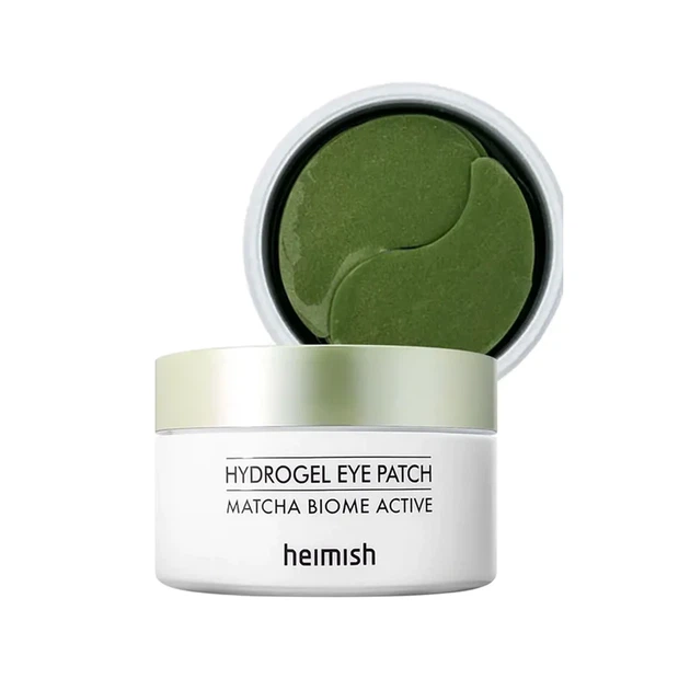 Заспокійливі гідрогелеві патчі під очі із зеленим чаєм Heimish Matcha Biome Hydrogel Eye Patch 60 шт - зображення 3