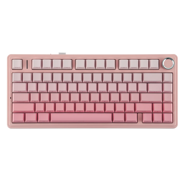 Беспроводная механическая клавиатура AULA F75 Pink Gradient, Dream Sakura Switch, размер 75%, RGB подсветки (2.4G/Bluetooth/USB) - изображение 3