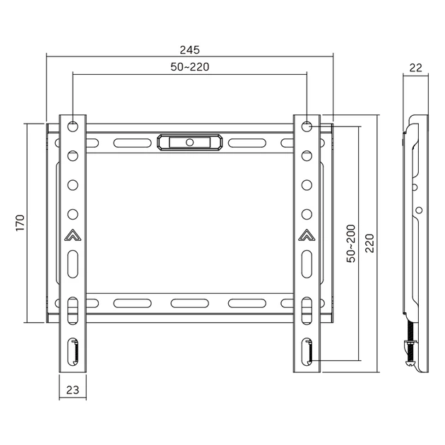 Кронштейн для телевізора AGN AGN43-220F фіксований 23-43" до 45 кг VESA 200x200 (D473951A5237) - зображення 6