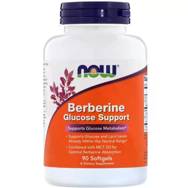 Берберин для поддержки уровня глюкозы Berberine Glucose Support Now Foods 90 гелевых капсул - изображение 3