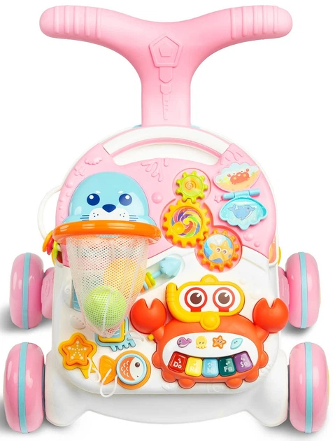 Pchacz-Stolik edukacyjny Toyz by Caretero 2 w 1 Spark Pink TOYZ-20950 (5908310395609) - Zdjęcie 2 Pchacz-Stolik edukacyjny Toyz by Caretero 2 w 1 Spark Pink TOYZ-20950 (5908310395609) - obraz 2