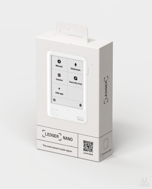 Криптокошелек Ledger Nano Gen5 Glacier White + Recovery Key - Фото 2 Криптокошелек Ledger Nano Gen5 Glacier White + Recovery Key - изображение 2