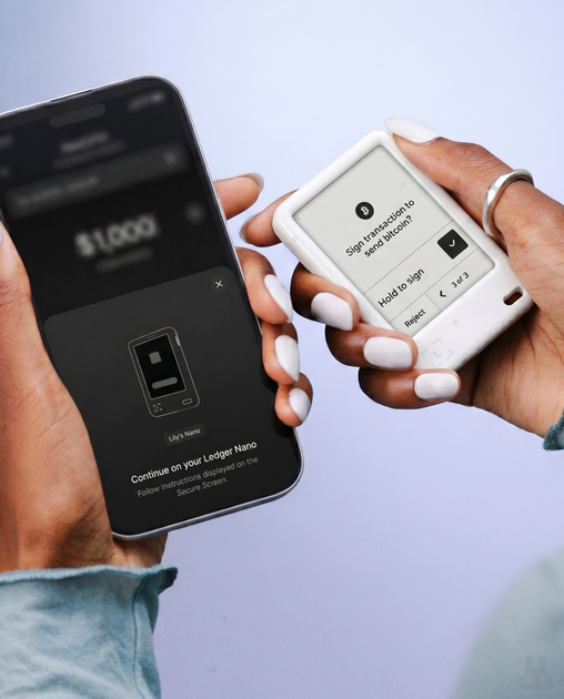 Криптокошелек Ledger Nano Gen5 Glacier White + Recovery Key - Фото 6 Криптокошелек Ledger Nano Gen5 Glacier White + Recovery Key - изображение 6