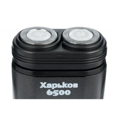 Електробритва Харків Х-6500, Black, 5W, роторна, сухе гоління, 2 головки для гоління, одинарне лезо, живлення від мережі, тример для скронь, механічна кнопка включення - изображение 4