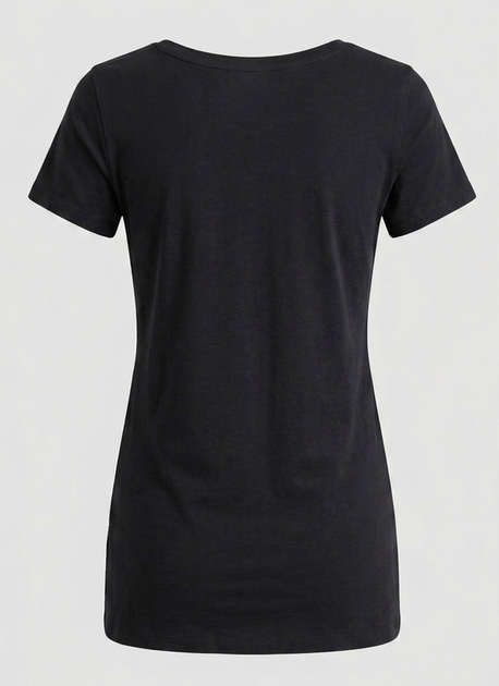 Жіноча подовжена футболка esmara slim fit, чорний, розмір М - Фото 3 Жіноча подовжена футболка esmara slim fit, чорний, розмір М - изображение 3