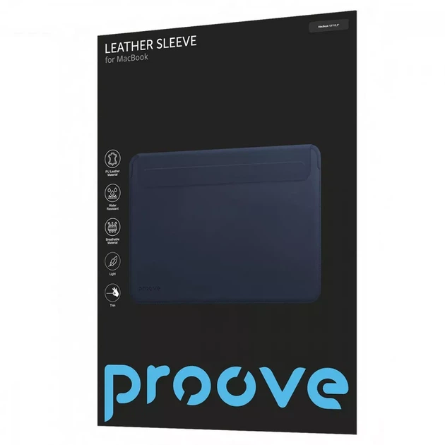 Чохол Proove Leather Sleeve MacBook 13,6"/14,2" - Фото 4 Чохол Proove Leather Sleeve MacBook 13,6"/14,2" - изображение 4