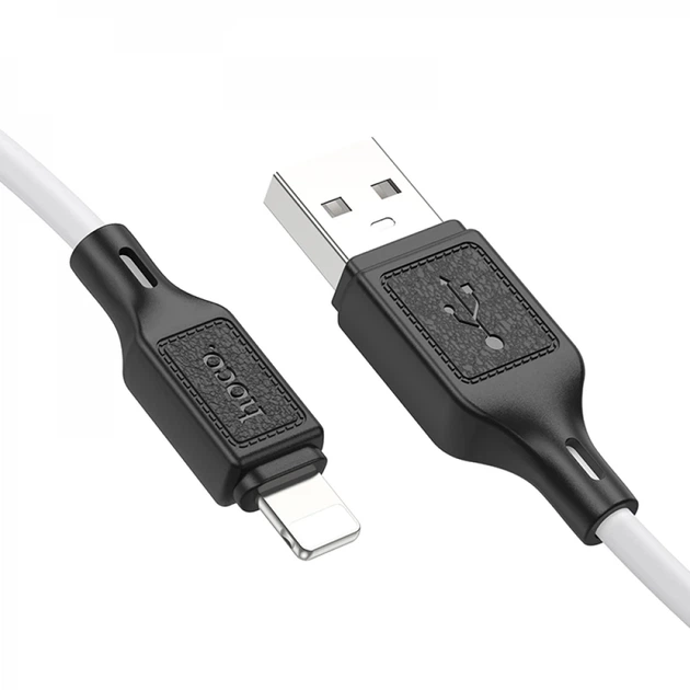 Кабель HOCO X90 Cool silicone charging data cable for iP White - изображение 4