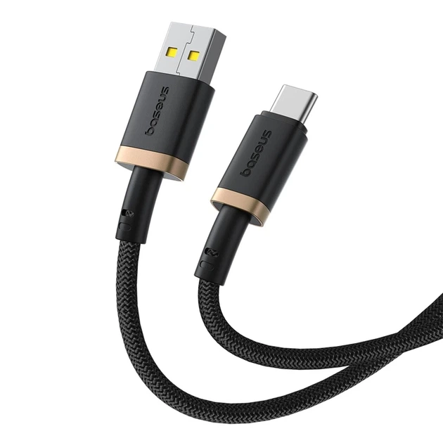Кабель Baseus Dura Series Fast Charging Cable USB to Type-C 60W 1m Gold+Black - зображення 5