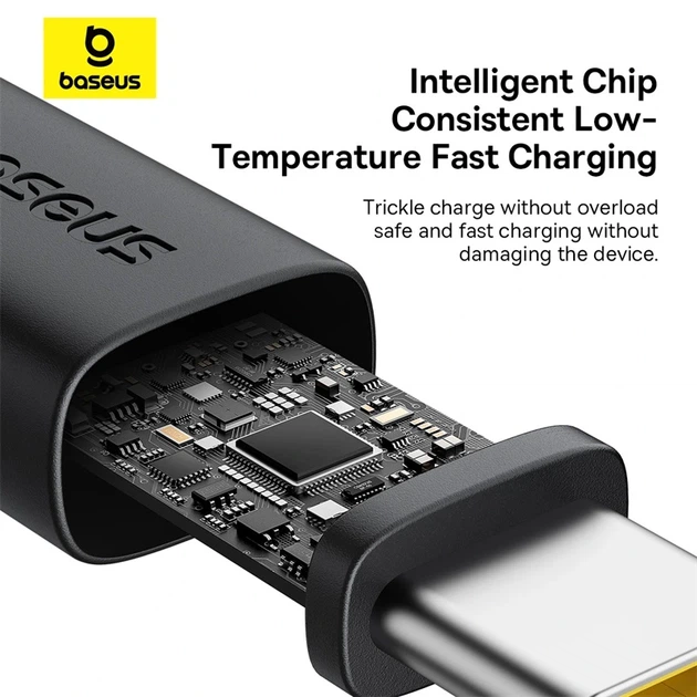 Кабель Baseus Dura Series Fast Charging Cable USB to Type-C 60W 1m Gold+Black - зображення 12