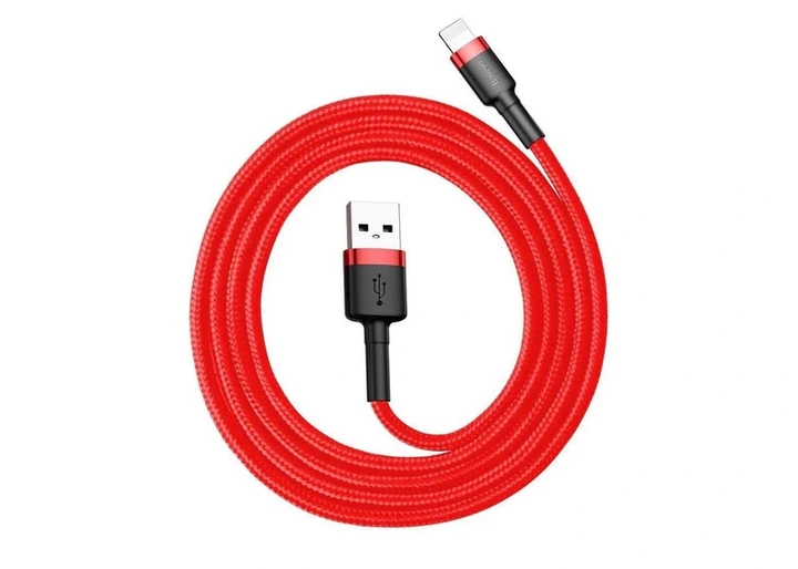 Кабель Baseus Cafule Cable USB For Lightning 1.5A 2m Red+Red - Фото 5 Кабель Baseus Cafule Cable USB For Lightning 1.5A 2m Red+Red - изображение 5