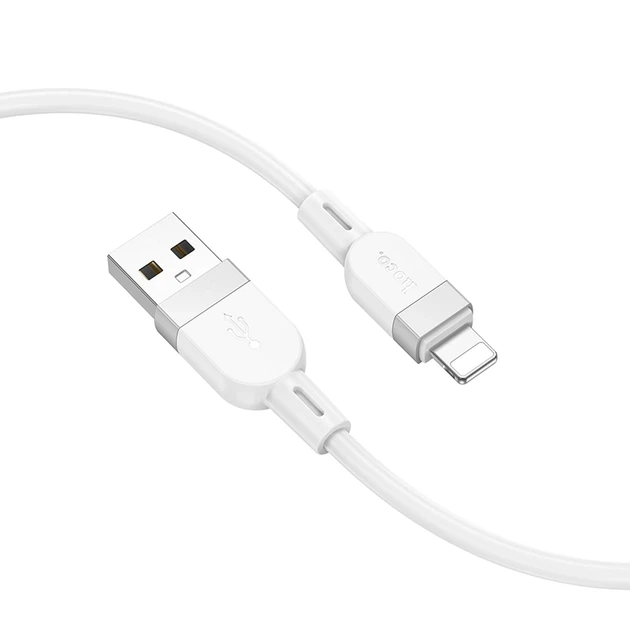 Кабель HOCO X109 Energy silicone charging data cable iP (L=1M) White - Фото 4 Кабель HOCO X109 Energy silicone charging data cable iP (L=1M) White - изображение 4
