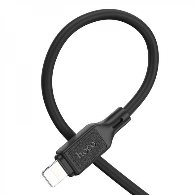 Кабель HOCO X90 Cool silicone charging data cable for iP Black - изображение 4