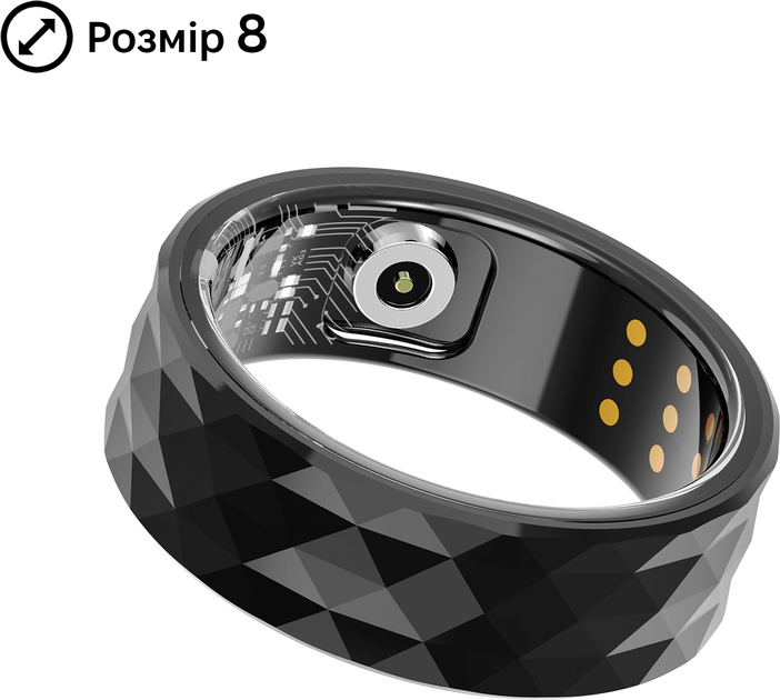 Смарт-кольцо INSPIRE HSR12 Размер 8 Black (HSR12-8-black) - изображение 2