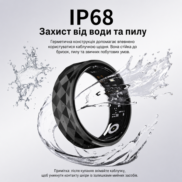 Смарт-кольцо INSPIRE HSR12 Размер 9 Black (HSR12-9-black) - изображение 12
