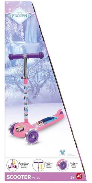 Дитячий триколісний самокат AS Company Scooter Plus Disney Frozen зі світловими колесами (1500-50291) (5203068502911) - Фото 5 Дитячий триколісний самокат AS Company Scooter Plus Disney Frozen зі світловими колесами (1500-50291) (5203068502911) - зображення 5