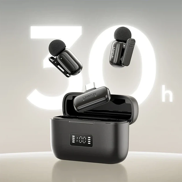 Бездротова мікрофонна система Ulanzi A200 Mini Mic dual-mic (Type-C) Black - Фото 8 Бездротова мікрофонна система Ulanzi A200 Mini Mic dual-mic (Type-C) Black - изображение 8