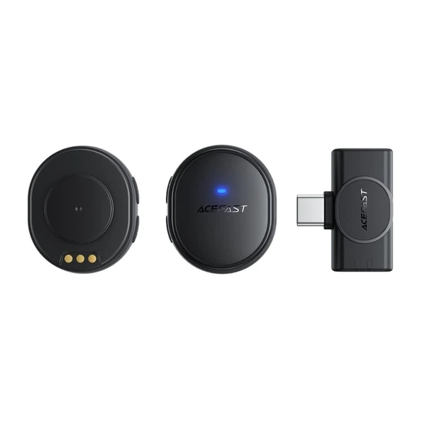 Бездротова мікрофонна система ACEFAST R3 dual-mic (Type-C) Black - изображение 5
