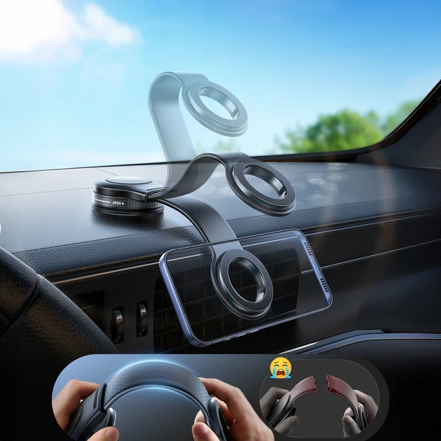 Магнітний тримач Joyroom JR-ZS518 Bendable Magnetic Phone Holder Black (6956116752514) - Фото 15 Магнітний тримач Joyroom JR-ZS518 Bendable Magnetic Phone Holder Black (6956116752514) - зображення 15