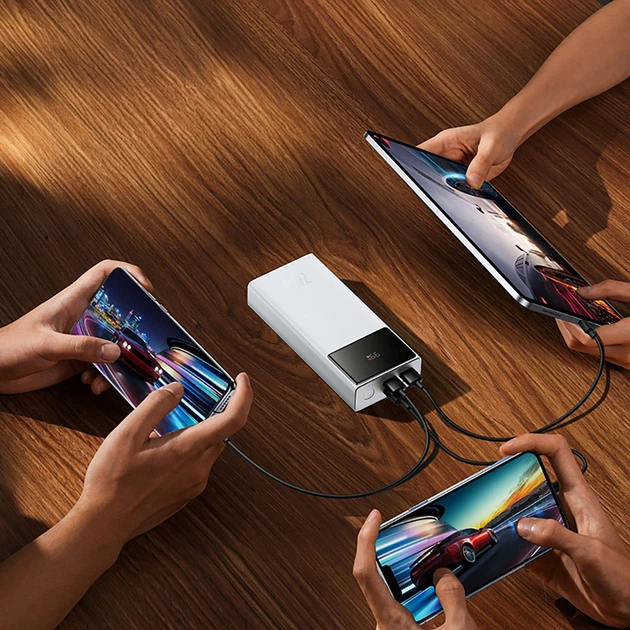 Powerbank Baseus Star-Lord 20000mAh 22.5W з цифровим дисплеєм та кабелем USB-C 3A 30cm Білий (6932172620707) - зображення 11