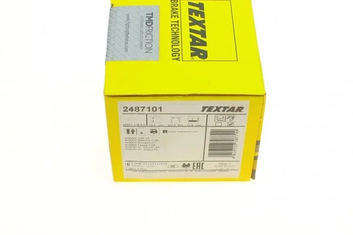 Комплект гальмівних колодок TEXTAR 2487101 Nissan Pathfinder, Teana, Murano, Juke; Infiniti QX; Suzuki Grand Vitara 5580077K00000, 5580077K01000, 5580077K05 - изображение 7