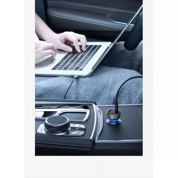 Автомобільний зарядний пристрій Baseus Particular Digital Display QC+PPS Dual Quick Charger Car Charger 65W Shallow tarnish - зображення 5