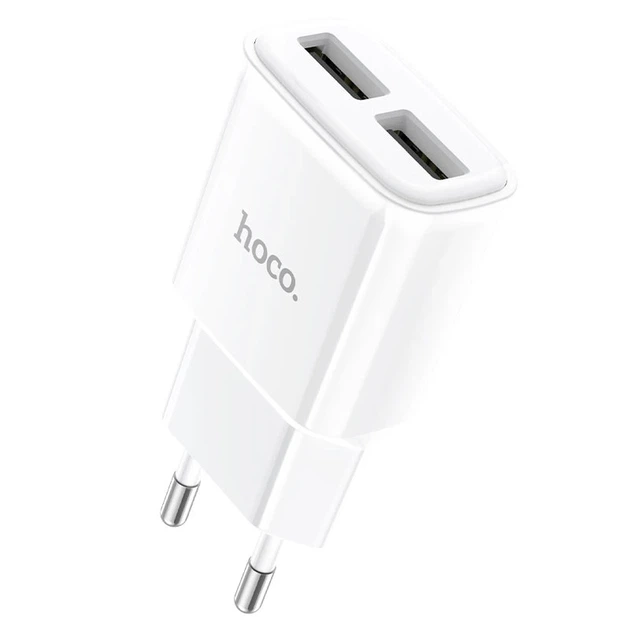 Мережевий зарядний пристрій HOCO C88A Star round dual port charger 12W White - Фото 4 Мережевий зарядний пристрій HOCO C88A Star round dual port charger 12W White - зображення 4