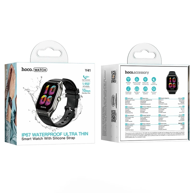 Смарт-годинник HOCO Y41 Smart watch(call version) Black - изображение 2