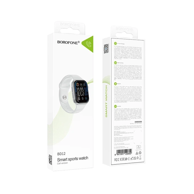 Смарт-годинник BOROFONE BD12 51mm. 190 mAh. IPX4 Smart sports watch (call version) Silver - изображение 2