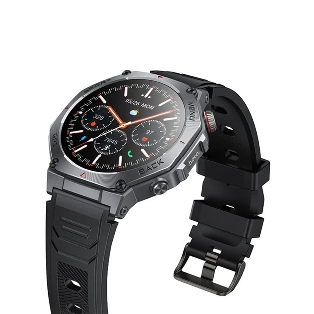 Смарт-годинник HOCO Y37 AMOLED 36mm. 520 mAh. GPS sports watch(call version) Black - Фото 4 Смарт-годинник HOCO Y37 AMOLED 36mm. 520 mAh. GPS sports watch(call version) Black - изображение 4