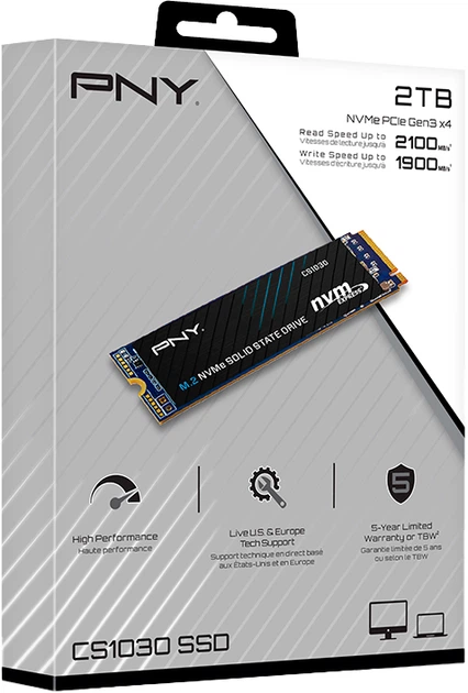 SSD диск PNY CS1030 500GB M.2 NVMe PCIe 3.0 x4 3D NAND (TLC) (M280CS1030-500-RB) - зображення 2
