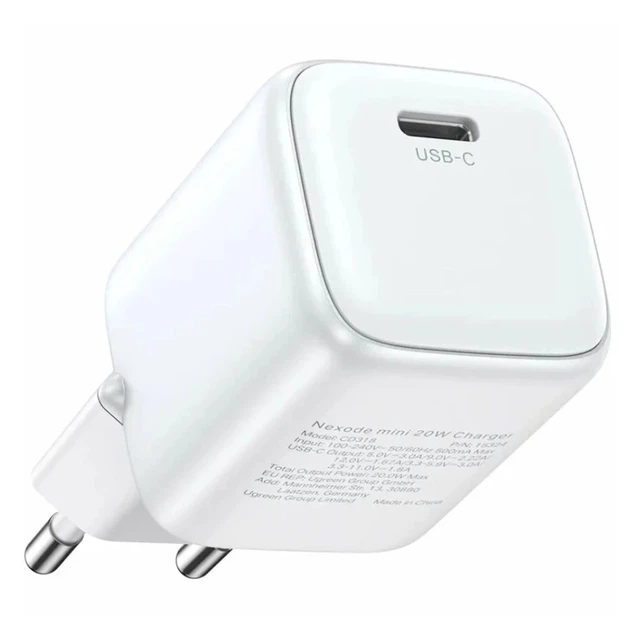 Мережевий зарядний пристрій UGREEN 20W USB-C GaN Fast Charger EU - Фото 2 Мережевий зарядний пристрій UGREEN 20W USB-C GaN Fast Charger EU - зображення 2