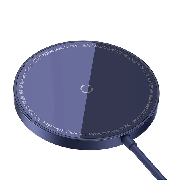 Бездротовий зарядний пристрій Baseus Simple Mini3 Magnetic Wireless Charger 15W Dusty Purple - зображення 7