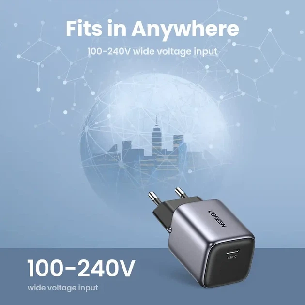 Мережевий зарядний пристрій UGREEN CD318 Nexode mini 20W Charger EU (UGR-90664) - зображення 7