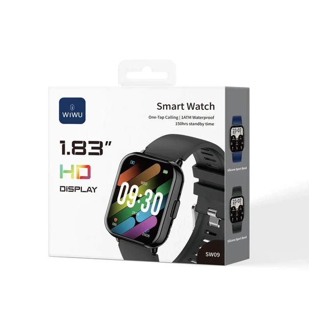 Смарт-годинник WIWU Smart Watch SW09 Black - зображення 2