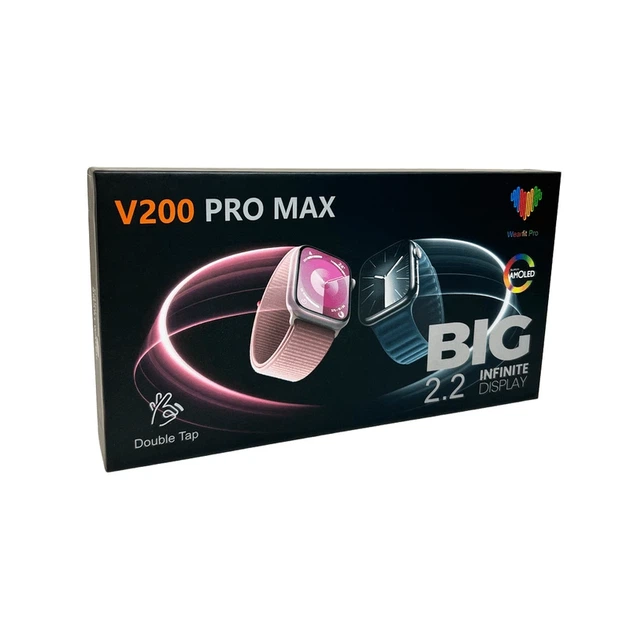 Смарт-годинник BIG V200 Pro Max 44mm. 220 mAh. IP65 Pink - Фото 4 Смарт-годинник BIG V200 Pro Max 44mm. 220 mAh. IP65 Pink - изображение 4