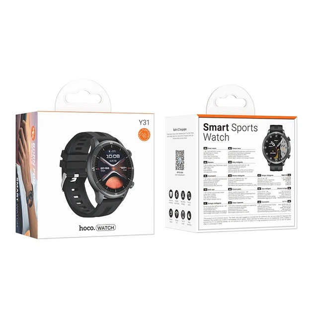Смарт-годинник HOCO Y31 37mm, 250 mAh, Smart sports watch(call version) Black - изображение 2