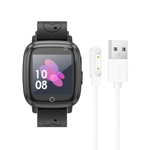 Дитячий cмарт-годинник Hoco Y100 36mm. SIM 2G. 400 mAh. IP65 Black - изображение 3
