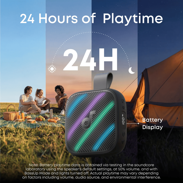 Портативна акустика Anker SoundCore Boom Go 3i Black 15 Вт IP68 до 40 год роботи - Фото 5 Портативна акустика Anker SoundCore Boom Go 3i Black 15 Вт IP68 до 40 год роботи - изображение 5