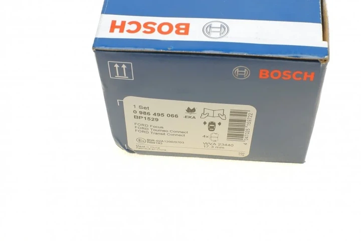 Комплект гальмівних колодок BOSCH 0 986 495 066 Ford Transit, Connect, Focus, Fiesta AT1Z2001A, 4427737, 2T142K021AC - Фото 8 Комплект гальмівних колодок BOSCH 0 986 495 066 Ford Transit, Connect, Focus, Fiesta AT1Z2001A, 4427737, 2T142K021AC - изображение 8