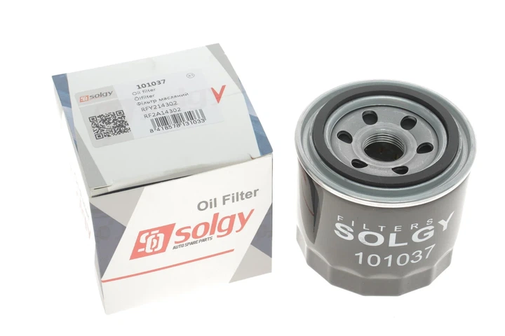 Фільтр масляний Solgy 101037 KIA Magentis; Mazda 5, 3, 626, 6; Hyundai Santa Fe, I20, Elantra, Trajet, Coupe, Matrix, Tucson, Sonata, Accent, Getz 025913300, 032413470, 032414300 - изображение 5