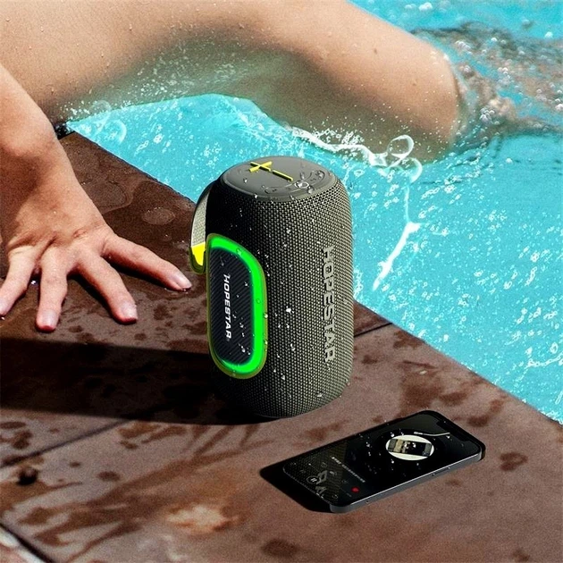 Портативна бездротова Bluetooth колонка Hopestar P65 |BT5.3, 20W, TWS, AUX/TF/USB, 6h Max, IPX6| Black - зображення 2